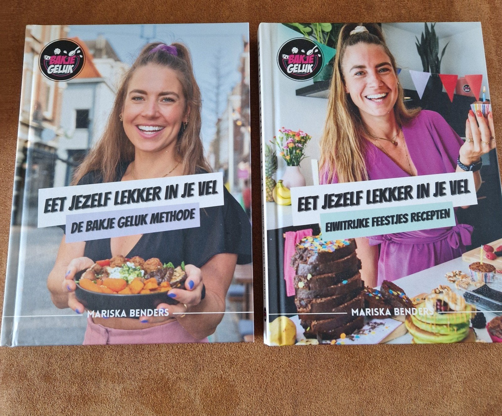 Bakje Geluk Kookboeken: Eet Jezelf Lekker in je Vel (2 boek, Ophalen, Hoofdgerechten, Mariska Benders, Zo goed als nieuw