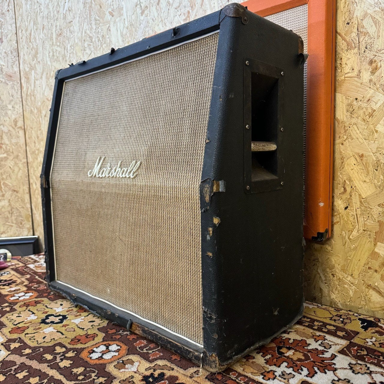 Gezocht: 60's slanted Marshall Basketweave 4x12, Ophalen of Verzenden, Gebruikt, Gitaar, 50 tot 100 watt