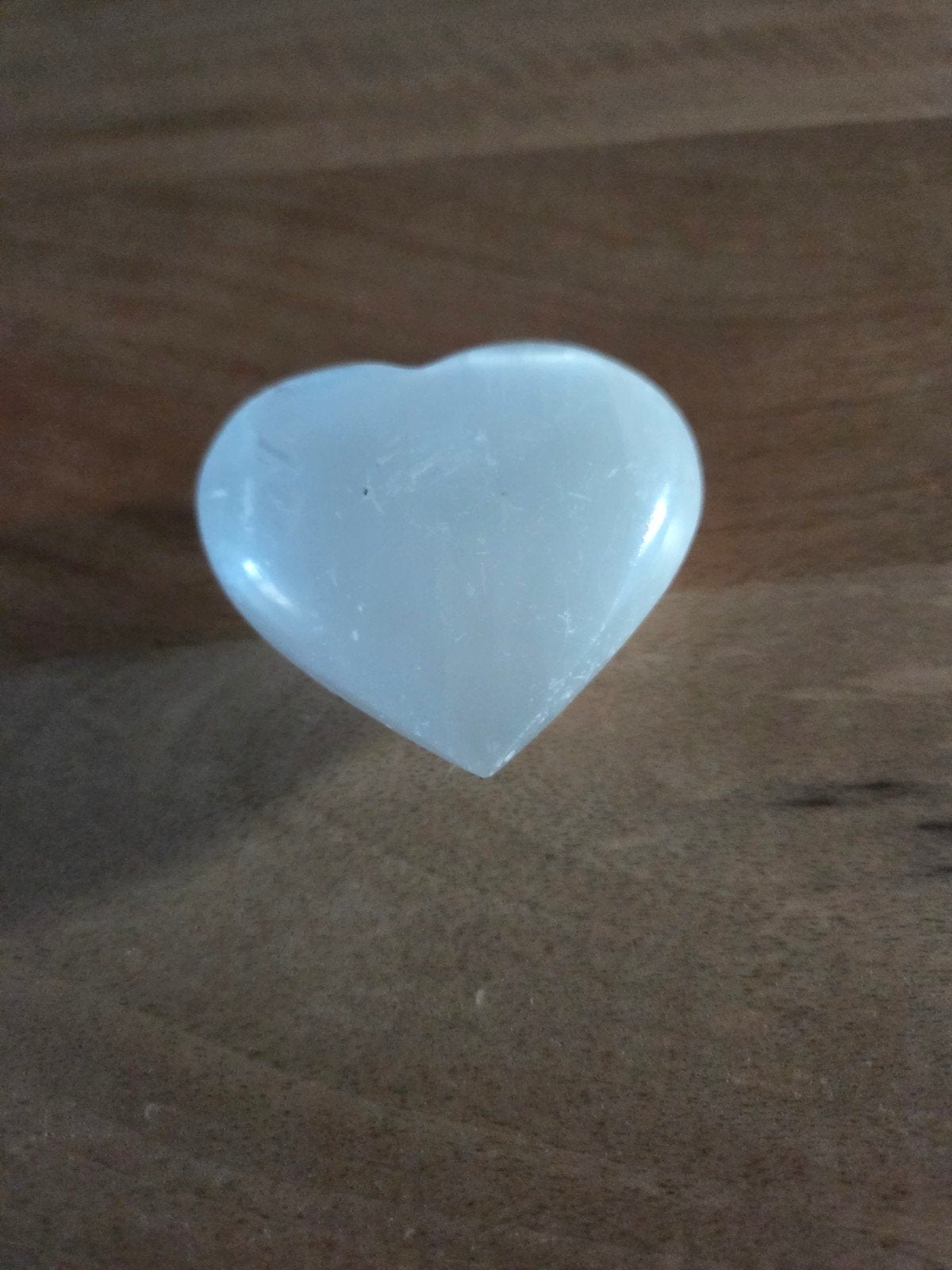 Witte Seleniet Hart Steen - Decoratie of Cadeau, Ophalen, Zo goed als nieuw