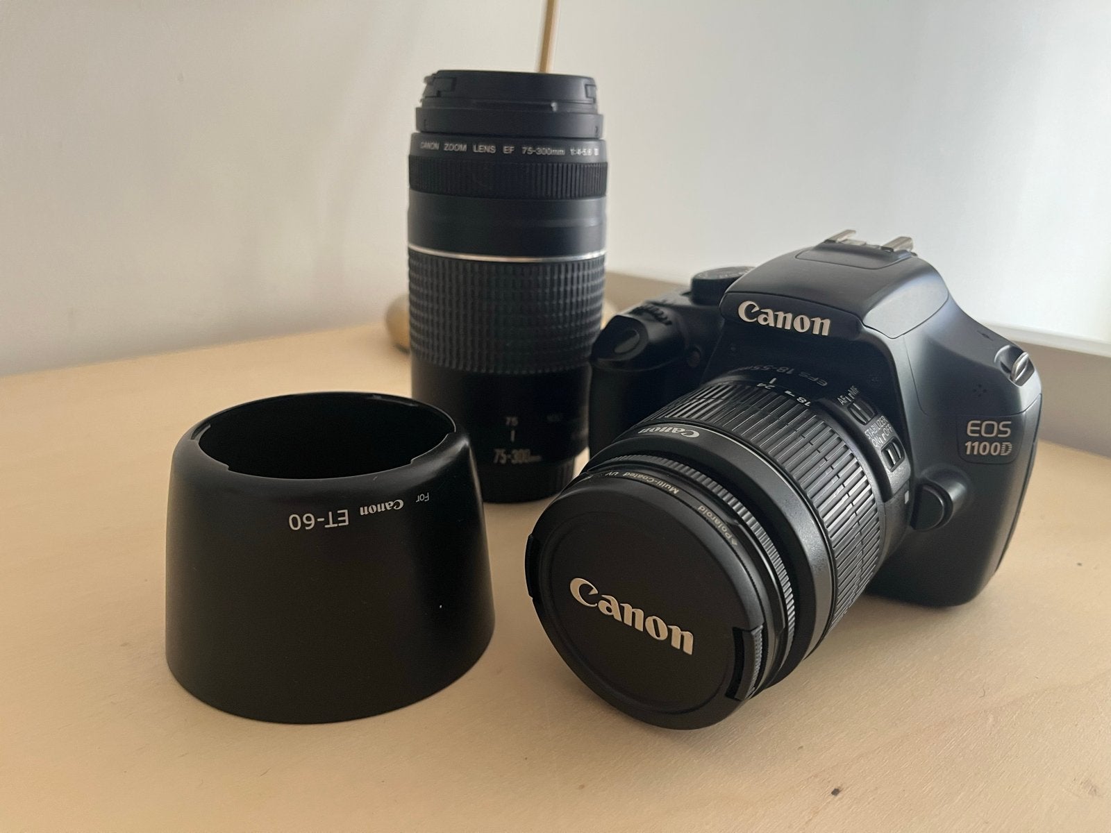 Canon EOS 1100D met 2 lenzen dslr, Gebruikt, Spiegelreflex, Canon, 8 keer of meer