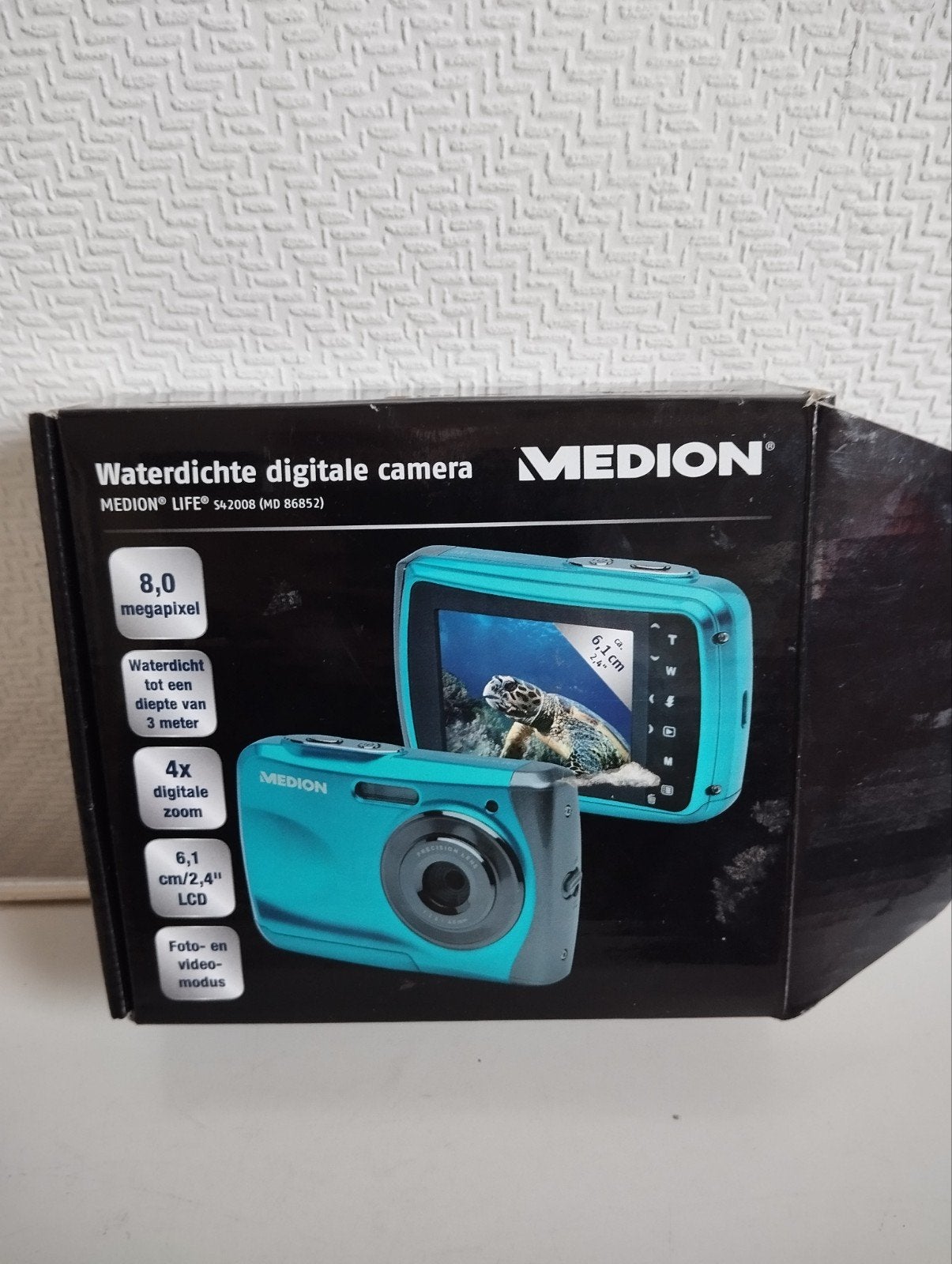 Medion S42008 MD86852 Waterdichte Digitale Camera, Ingebouwde flitser, Ophalen of Verzenden, Zo goed als nieuw, Compactcamera
