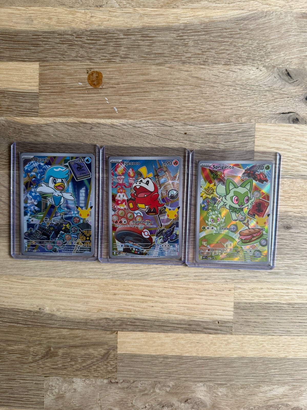 Pokémon FP3 Kaarten - Sprigatito, Fuecoco, Quaxly, Ophalen of Verzenden, Zo goed als nieuw, Meerdere kaarten