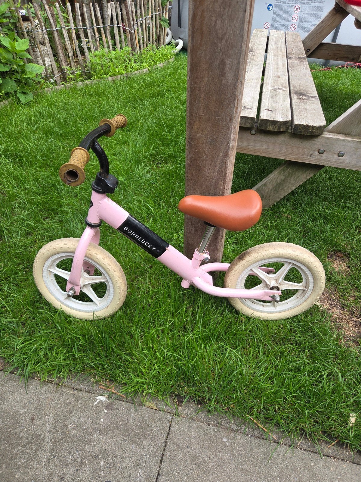Roze Bornlucky loopfiets voor kinderen, Ophalen