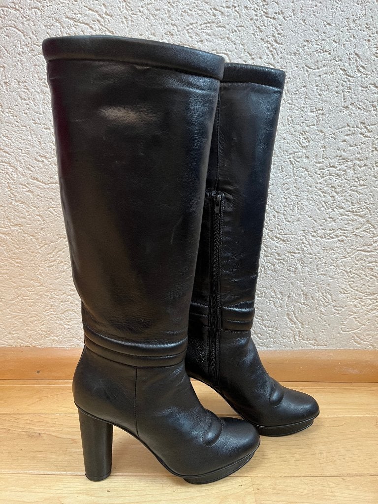 Anne Peusen Avance laarzen maat 39 hoog zwart VINTAGE, Hoge laarzen, Verzenden, Zwart, Anne Peusen Avance