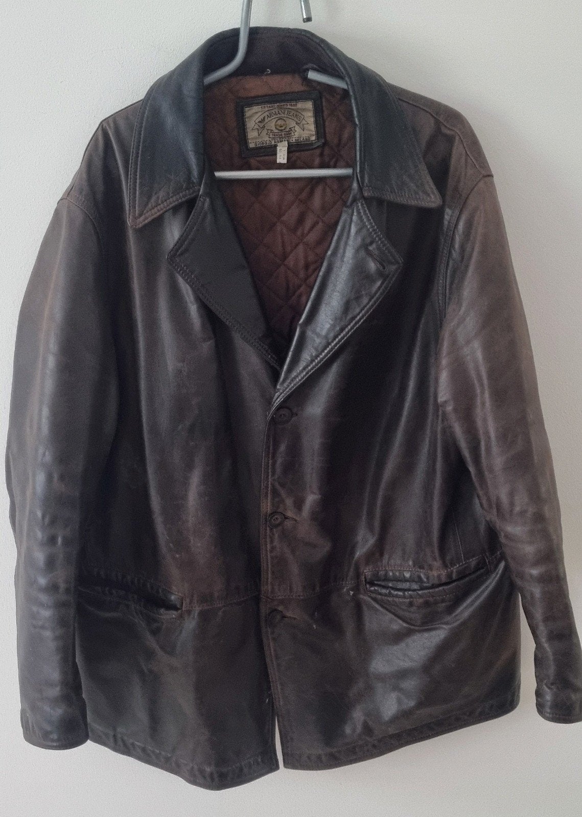 Armani leren jas maat XXL 54 / 56 vintage, Maat 56/58 (XL), Ophalen of Verzenden, Zo goed als nieuw, Armani