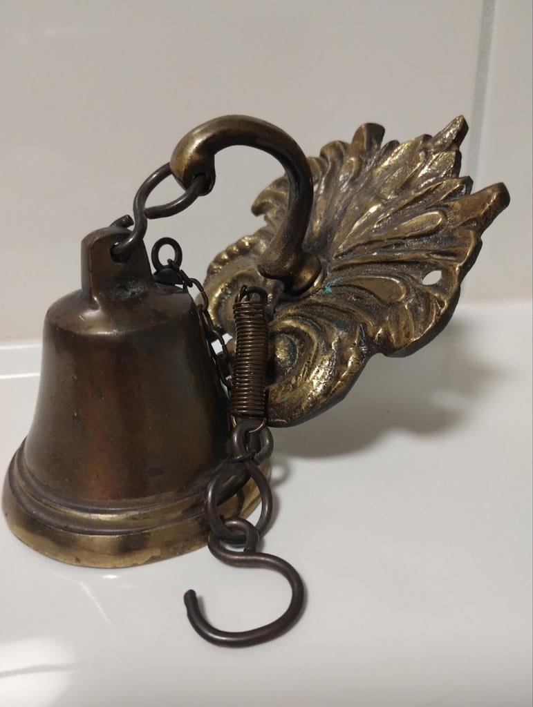 Antiek bronzen deur winkelbel, Antiek en Kunst, Antiek | Koper en Brons, Ophalen of Verzenden