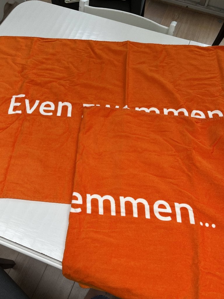 Niew! Wk badlakens, Ophalen of Verzenden, Nieuw, Oranje, Badlaken