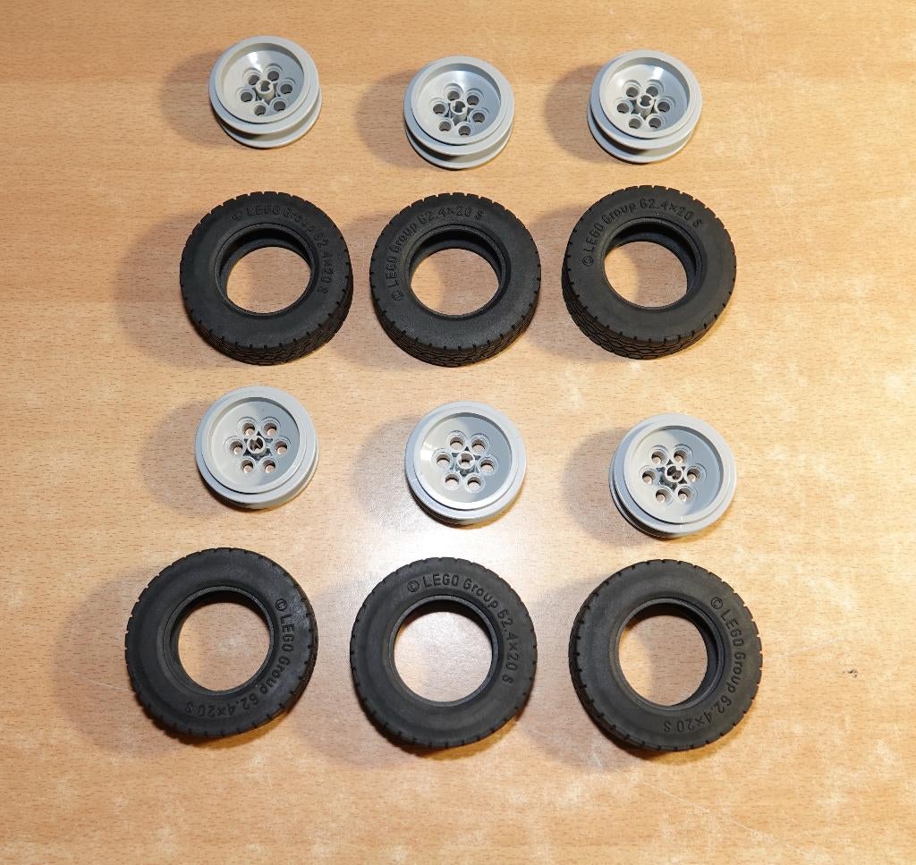 Lego Technic set wielen (velg en band) 32019 en 32020, Gebruikt, Lego, Ophalen of Verzenden, Technic