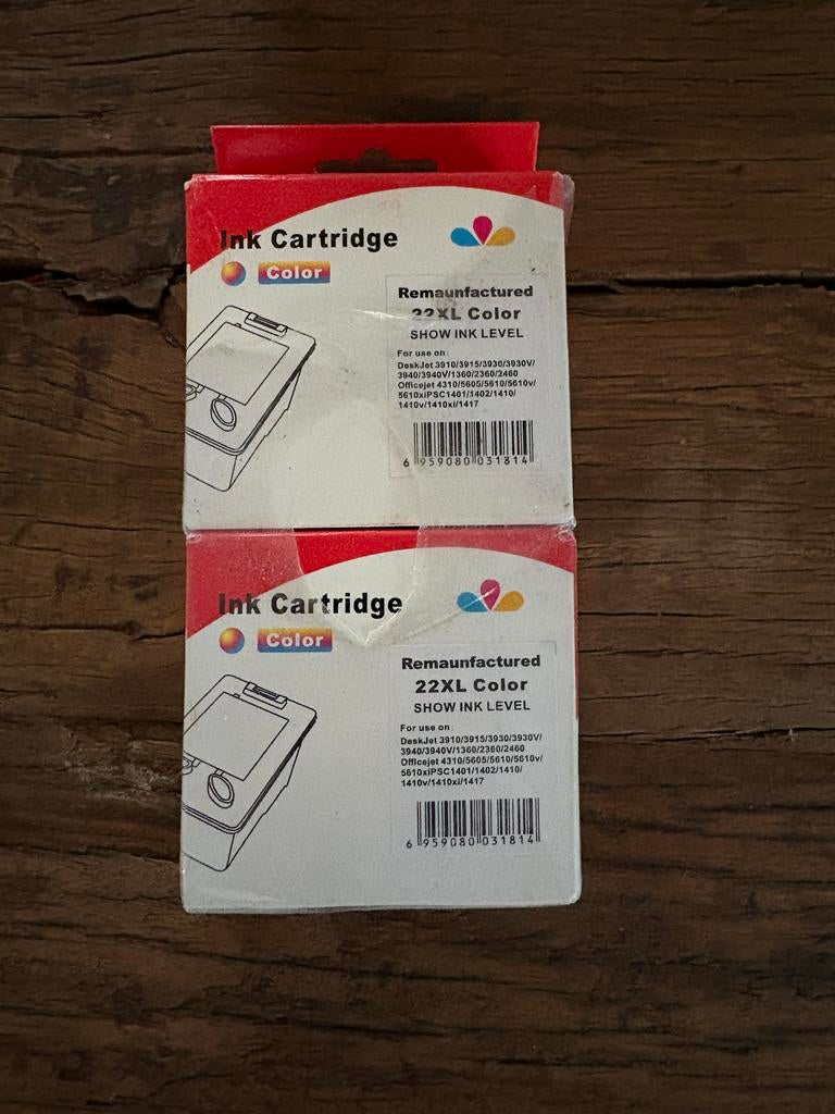 22XL Kleuren Inktcartridge voor HP DeskJet/OfficeJet, Ophalen of Verzenden, Nieuw, Cartridge