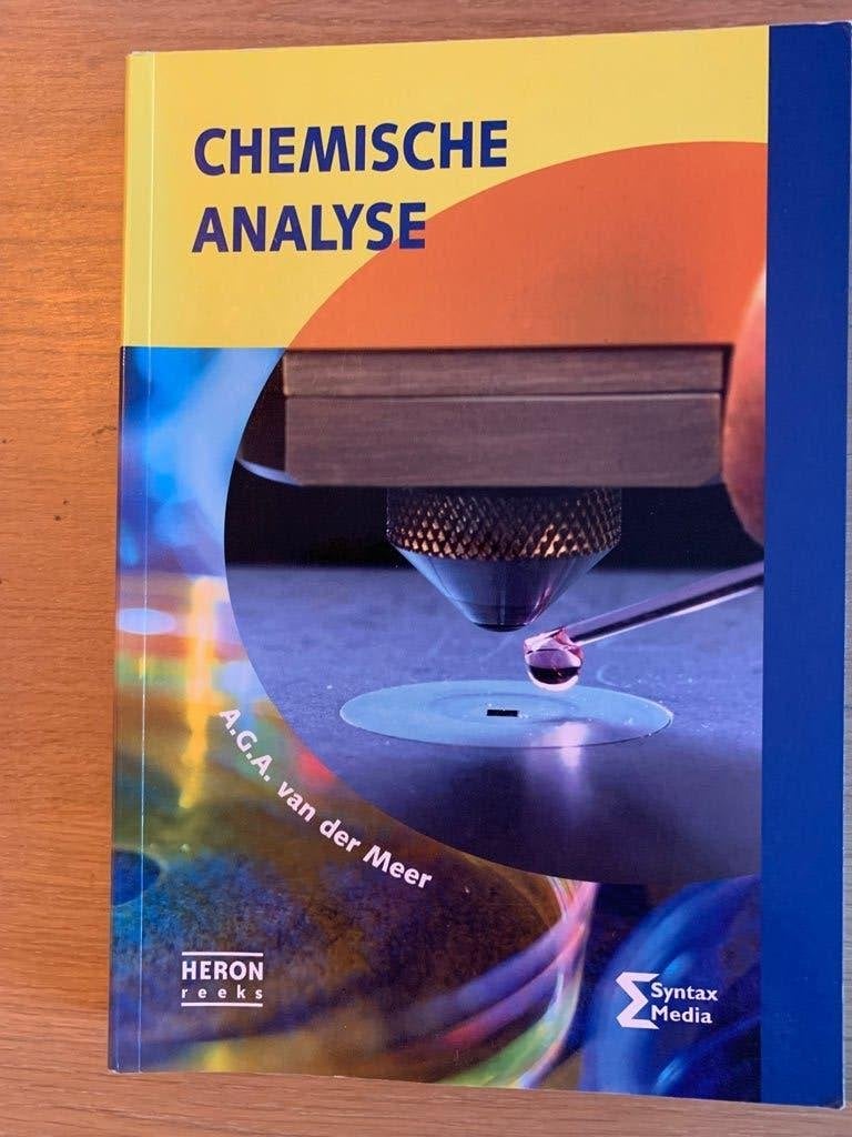 Chemische Analyse, Boeken, A.G.A. van der Meer, Ophalen of Verzenden, Zo goed als nieuw, MBO