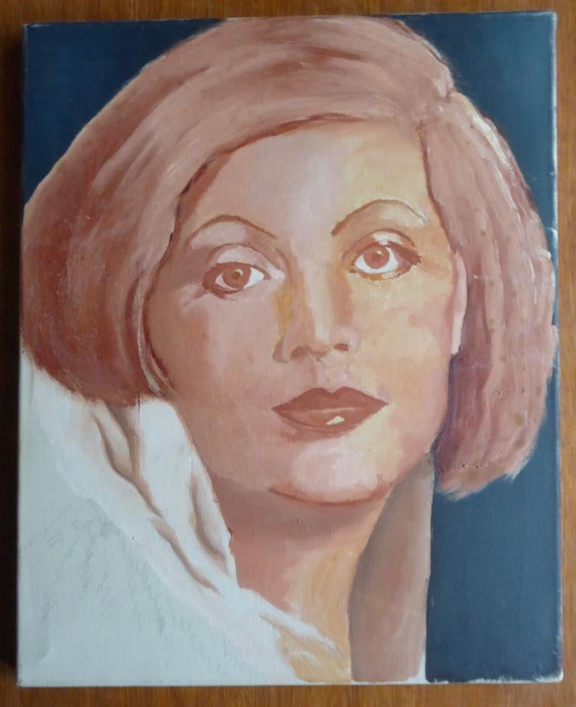 Portret vrouw Paula. Schilder R. Kauffeld, Antiek en Kunst, Kunst | Schilderijen | Modern, Ophalen of Verzenden