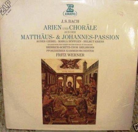 LP - BACH, Ariën & Chorale Matthäus & Johannes Passion, Overige typen, Ophalen of Verzenden, Zo goed als nieuw, 12 inch