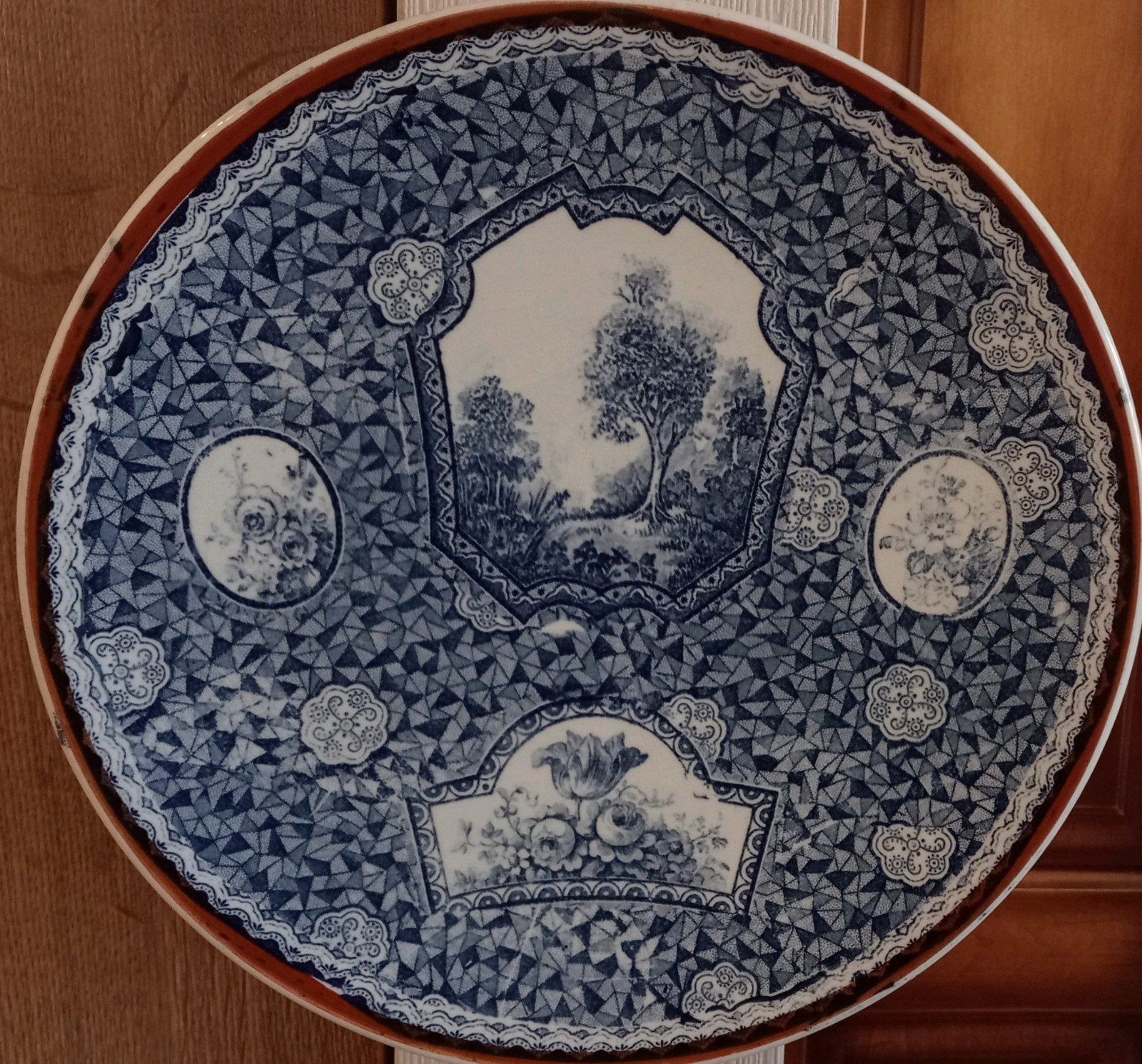 Antiek Set Aardewerk Sierborden - Franz Anton Mehlem, Antiek en Kunst, Antiek | Wandborden en Tegels, Ophalen of Verzenden