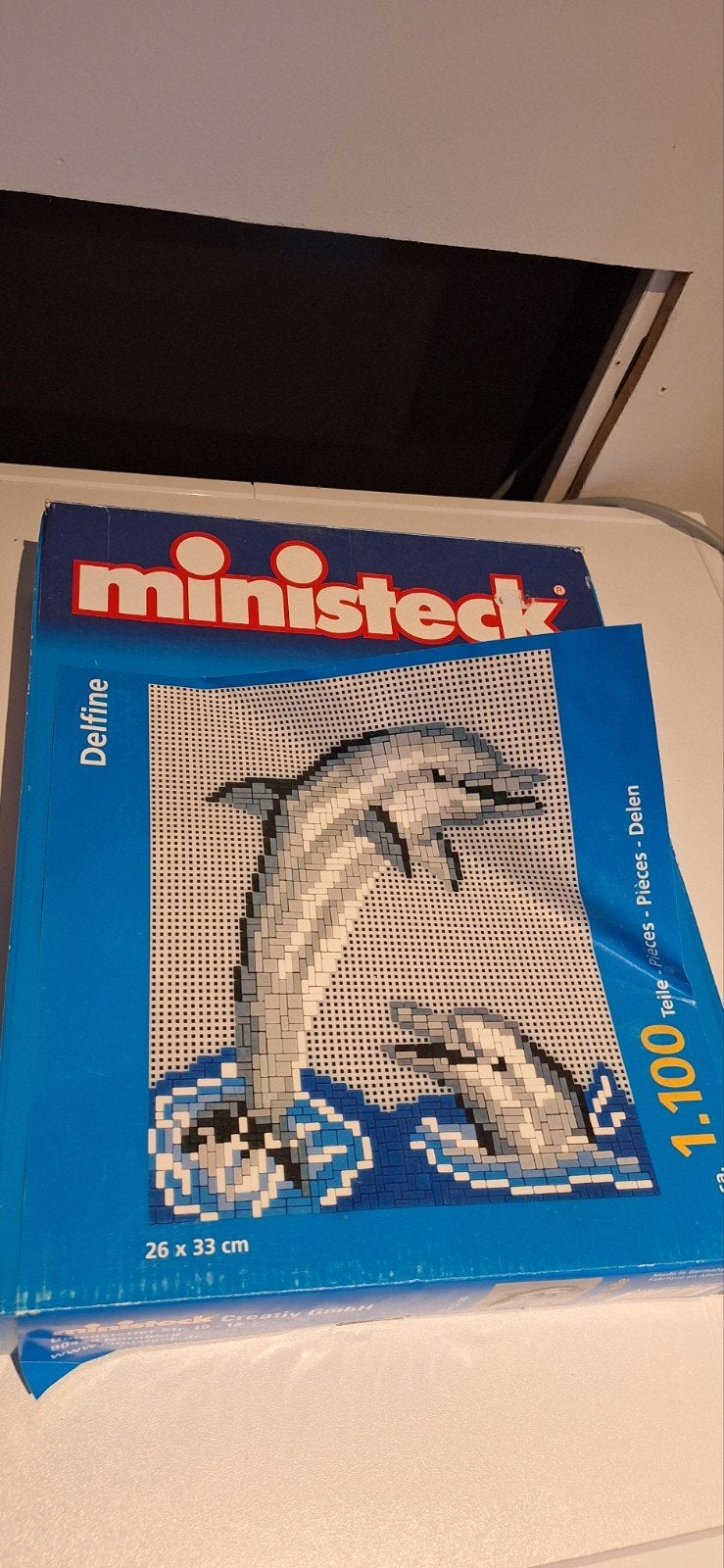 Ministeck Dolfijnen - Creatief mozaïek (ca. 1.100 delen), Ophalen of Verzenden, Gebruikt, Overige typen