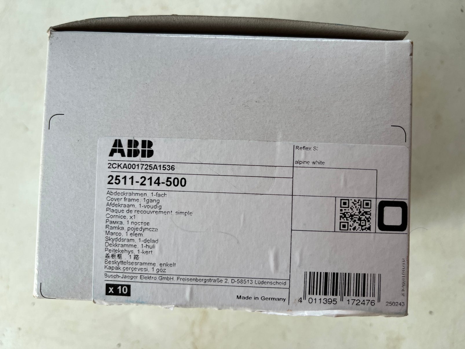 Afdekraam voor wandcontactdoos Busch Jaeger, Ophalen of Verzenden, Nieuw, Stopcontact