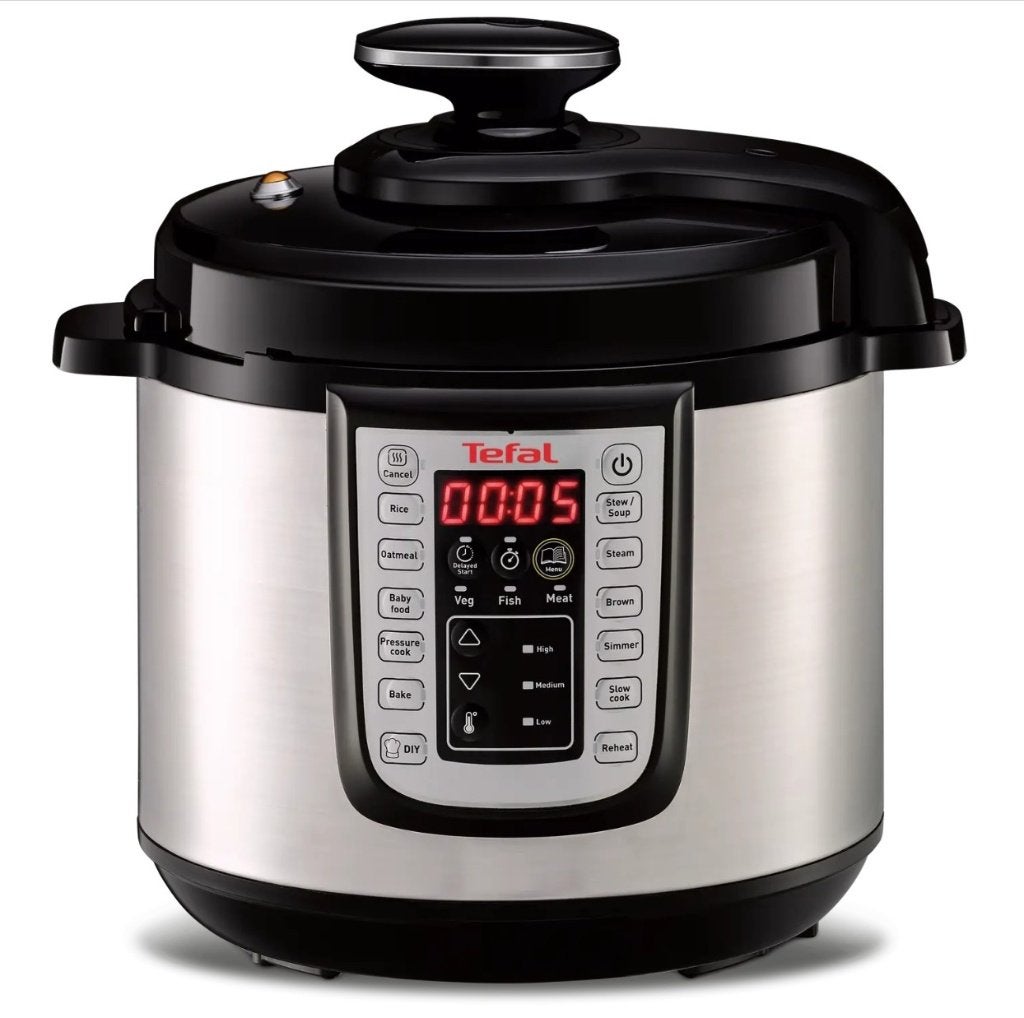 TEFAL All-in-One CY505E Slowcooker, multicooker, Ophalen of Verzenden, Timer, Zo goed als nieuw