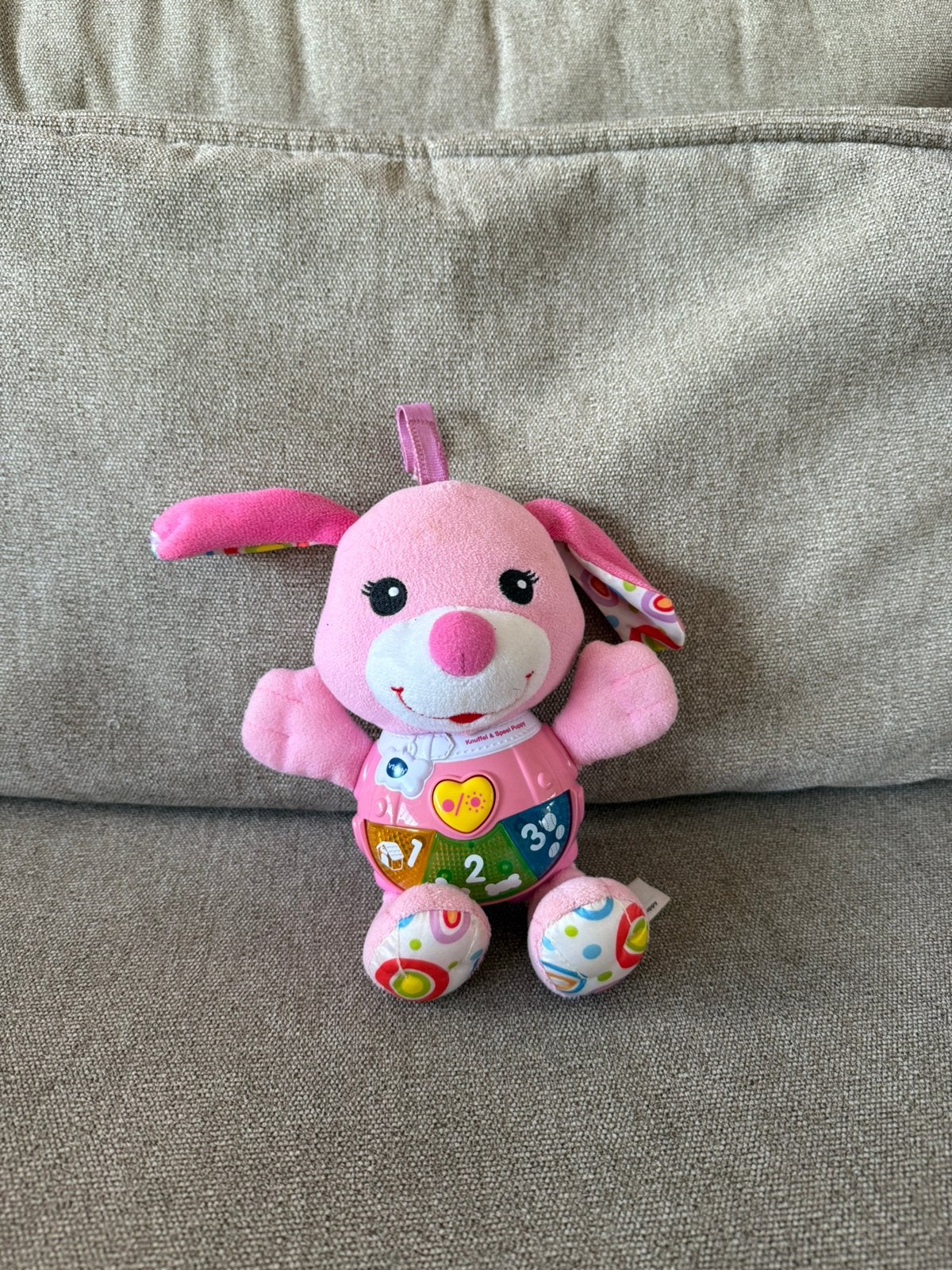 Vtech knuffeltje roze met geluid, Ophalen, Zo goed als nieuw