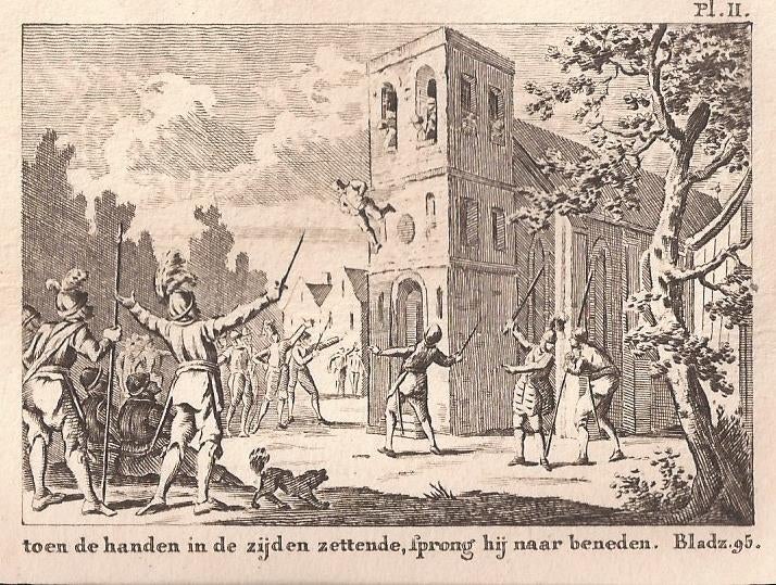 Barneveld Jan van Schaffelaar Toen de handen in de zijden ze, Ophalen of Verzenden, Militair, Gravure, Origineel