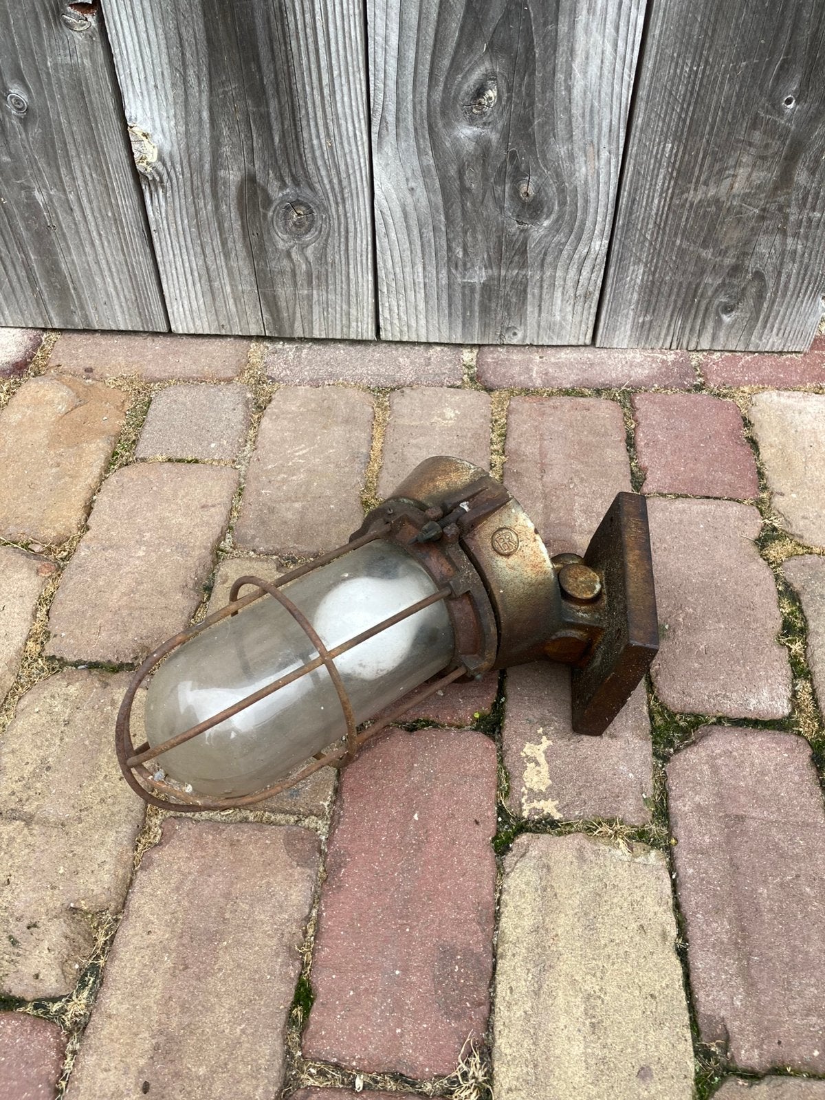 Vintage Industriële Scheepslamp 'Bully' - Industria Rotterda, Ophalen of Verzenden