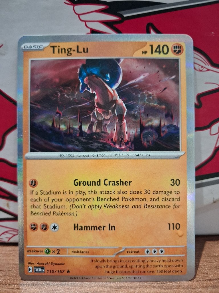 Pokemon Ting-Lu TWM 110/167 holo, Ophalen of Verzenden, Nieuw, Losse kaart