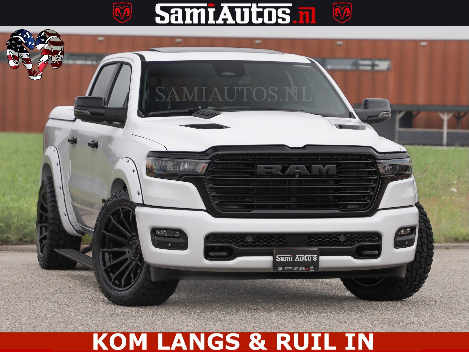 Dodge Ram HUD | 420PK | LUCHTVERING | PANO | PASSAGIERSSCHER, Auto's, Dodge, Automaat, Met garantie (alle), Wit, Leder
