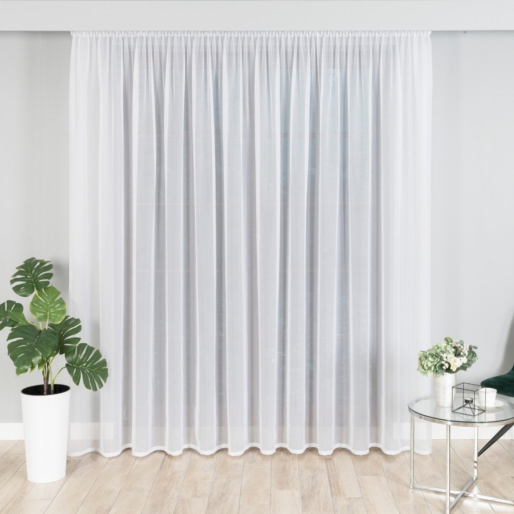 Vitrage voile maat 500cm x 250cm model, Vitrage, Overige merken, 500 cm, Wit