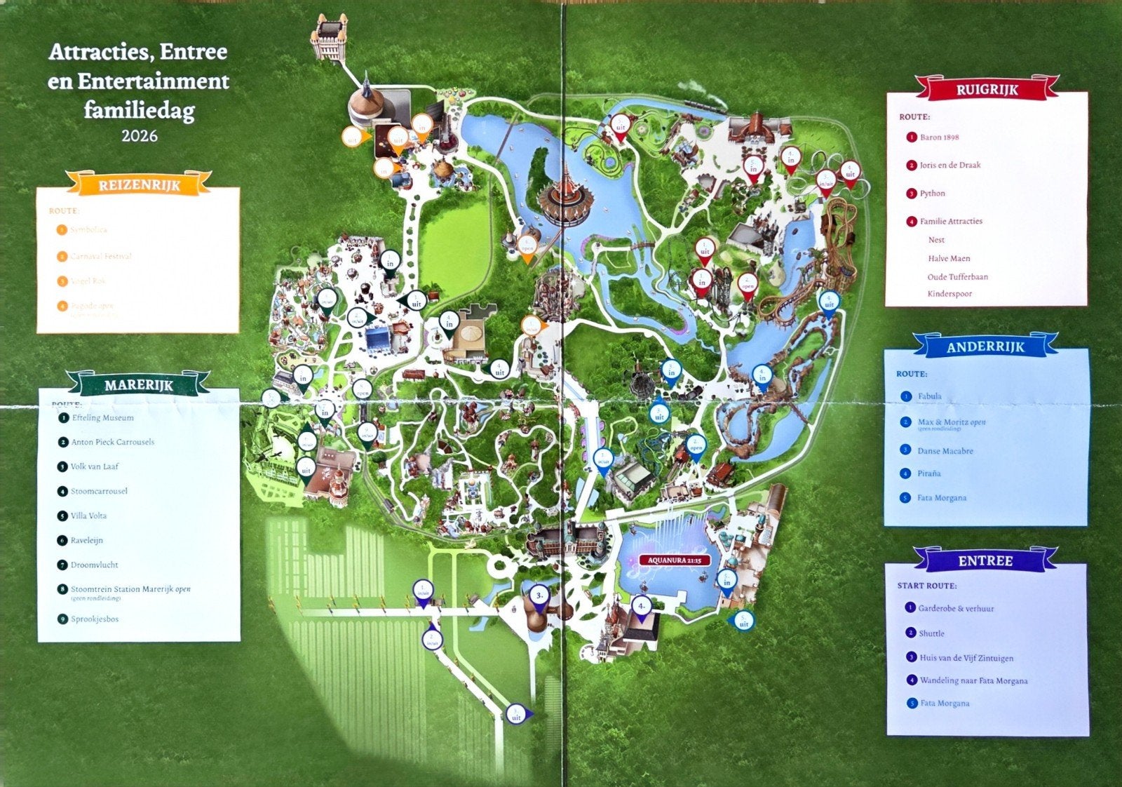 Efteling plattegrond familiedag 2026, Eén persoon