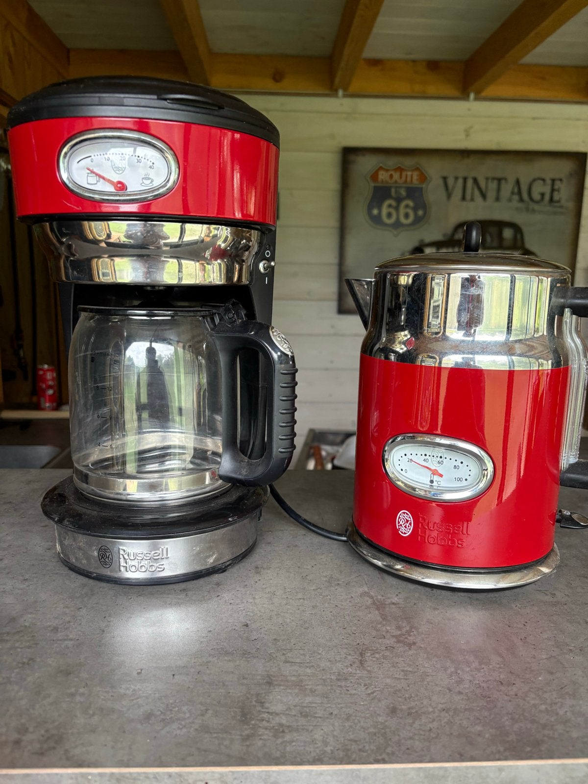 Russell Hobbs Koffiezetapparaat en Waterkoker Set, Witgoed en Apparatuur, Ophalen, Gebruikt, 10 kopjes of meer, Gemalen koffie
