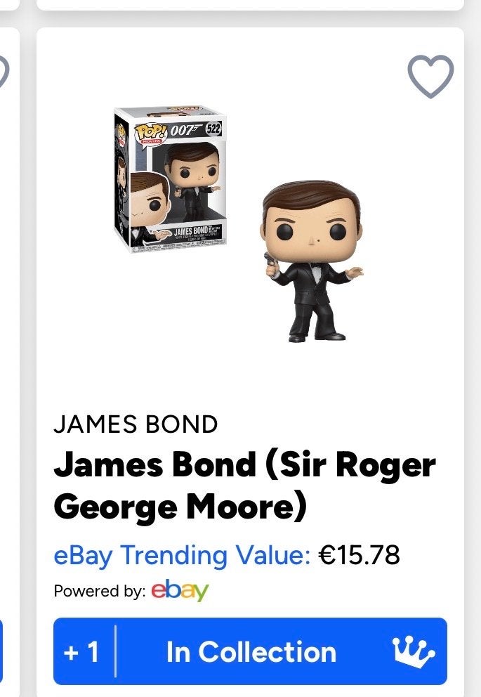 Funko Pop! James Bond (Sir Roger George Moore) 007, Verzamelen, Poppetjes en Figuurtjes, Ophalen of Verzenden, Zo goed als nieuw