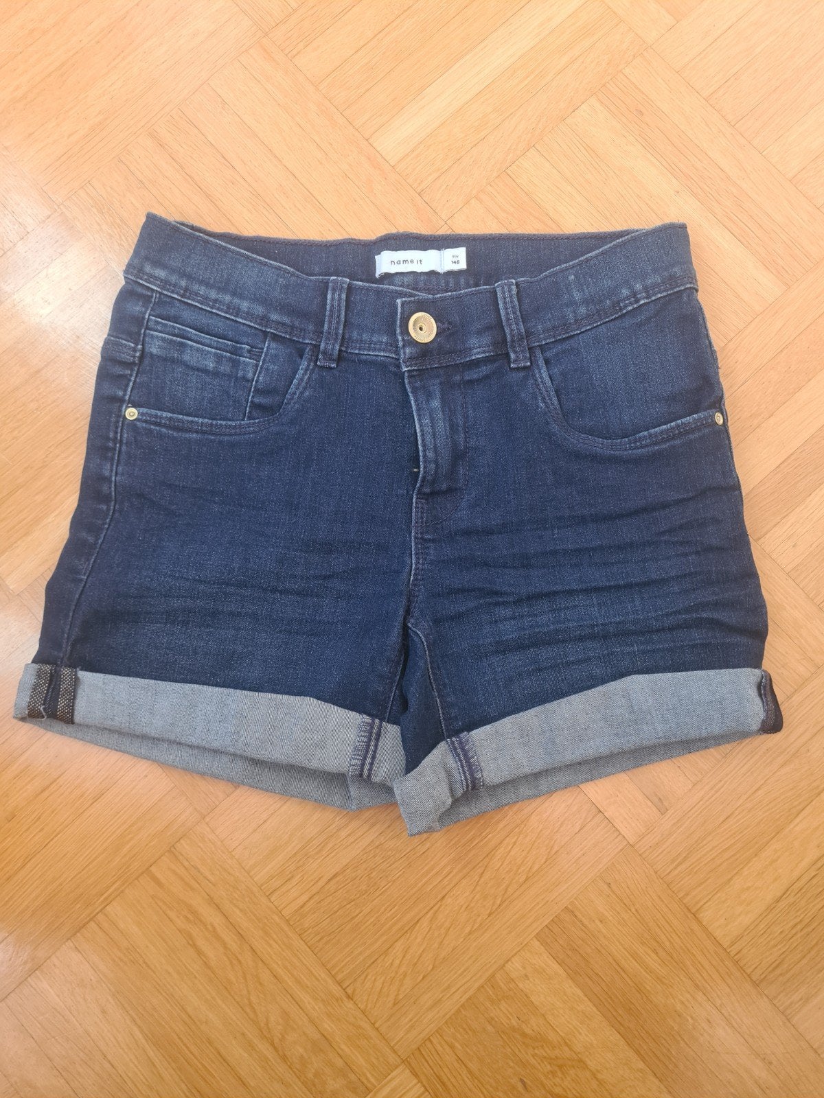 Name It kort spijkerbroekje maat 146, Kinderen en Baby's, Kinderkleding | Maat 146, Broek, Meisje, Nieuw, Ophalen of Verzenden