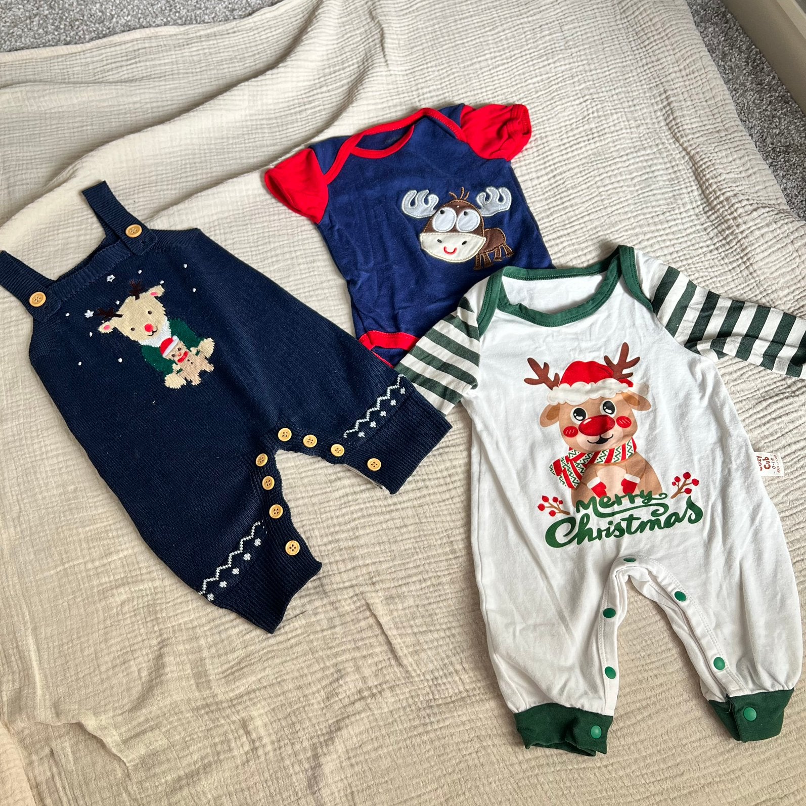 Kerst baby setje - Newborn, Ophalen, Zo goed als nieuw