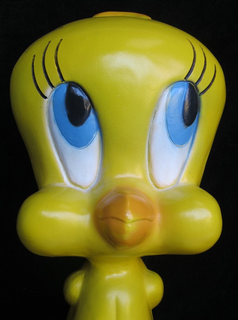 Tweety - titi - 43cm H., Ophalen, Looney Tunes, Zo goed als nieuw, Beeldje of Figuurtje