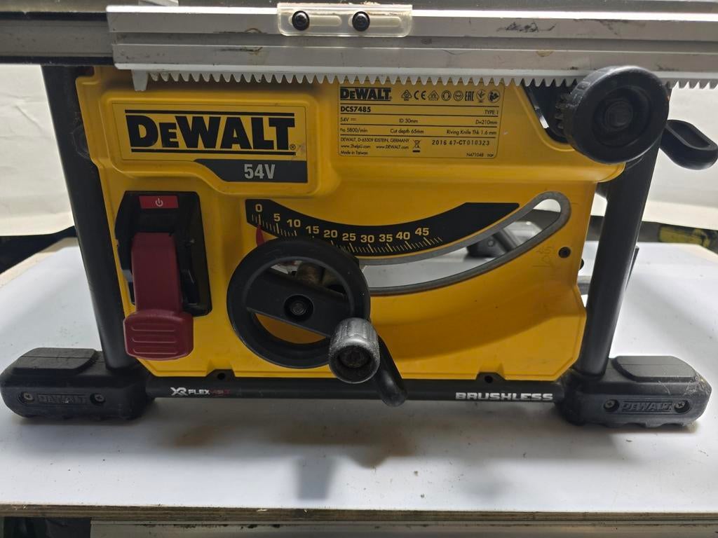 DeWALT DCS7485N Accu Zaagtafel 210mm 54V XR FlexVolt Basic, Ophalen of Verzenden, Dewalt, N.v.t, N.v.t