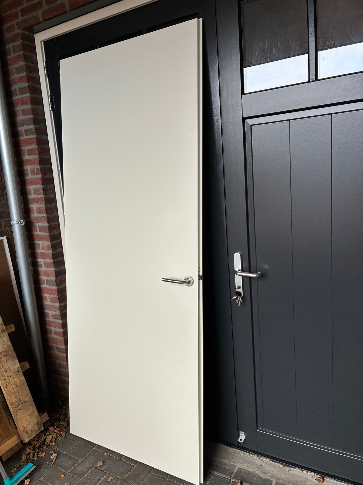 Opdek binnendeur rechtsdraaiend met klink - 231,5 x 93 cm, Ophalen, 80 tot 100 cm, 215 cm of meer, Binnendeur