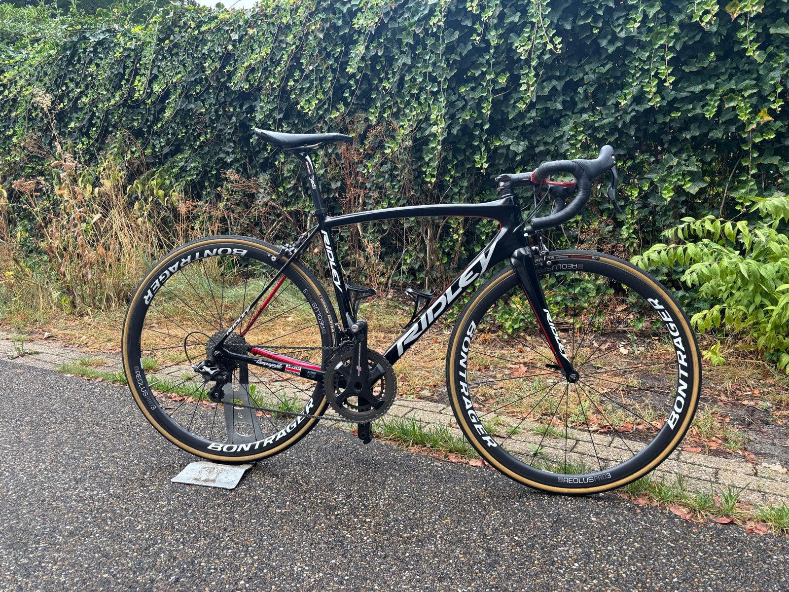 Ridley racefiets - Campagnolo Record 11s - Bontrager wielen, 28 inch, Gebruikt, Carbon, 10 tot 15 versnellingen