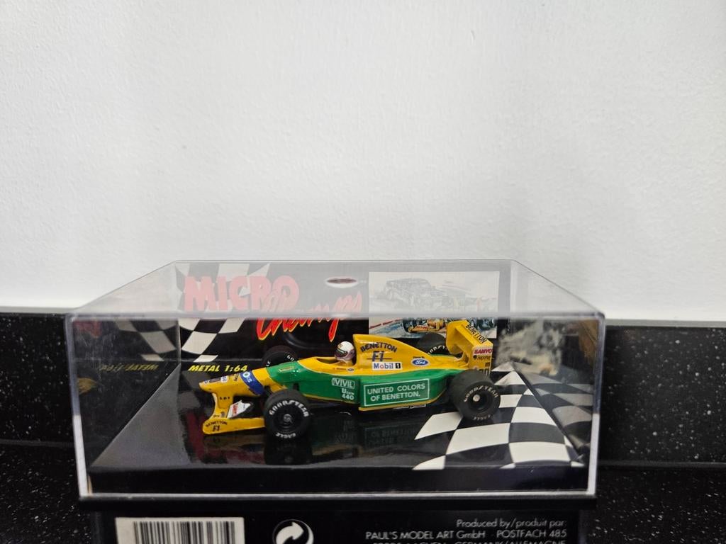 Micro Champs 651301: M. Brundle Benetton F1 1:64, Ophalen of Verzenden, Zo goed als nieuw, Formule 1