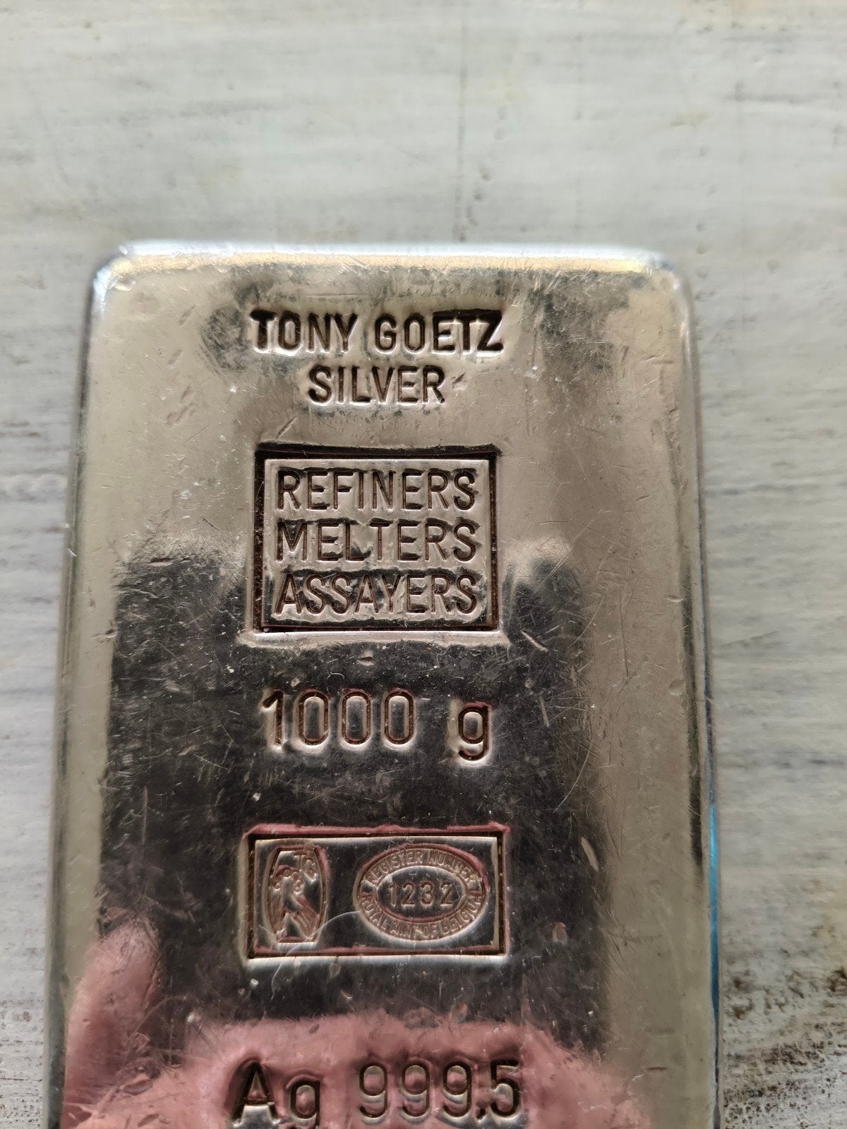 tony goetz zilverbaar kilo, Postzegels en Munten, Edelmetalen en Baren, Ophalen