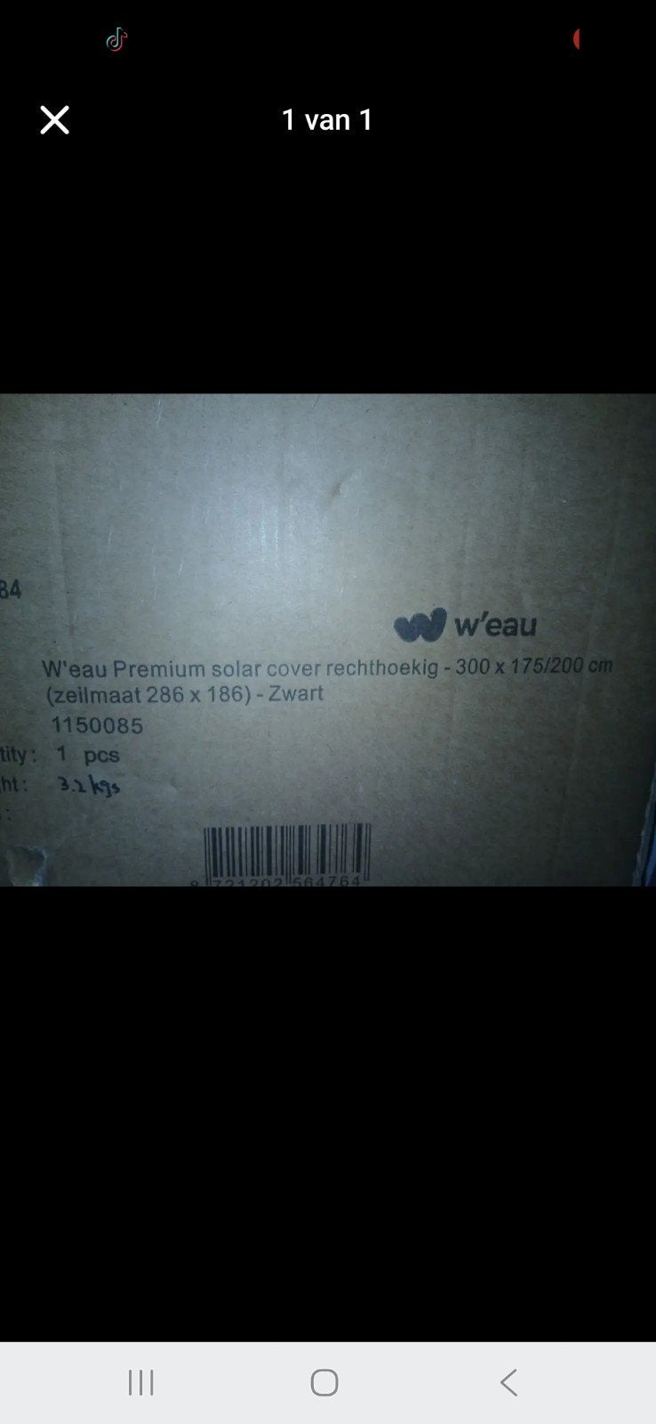W'eau Premium Solar Afdekzeil Jacuzzi Rechthoekig Zwart, 200 tot 300 cm, Overige typen, Nieuw, Ophalen of Verzenden