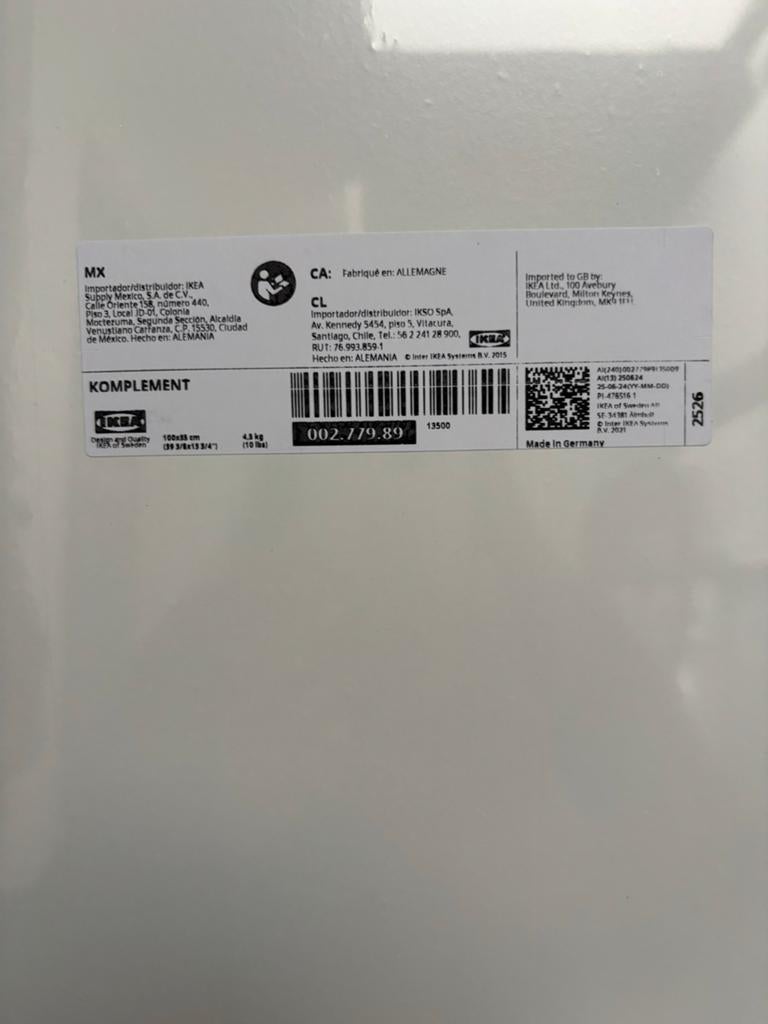 IKEA Komplement Plank Wit 100x35 cm Nieuw in Verpakking, Huis en Inrichting, Kasten | Overige, Zo goed als nieuw, Ophalen