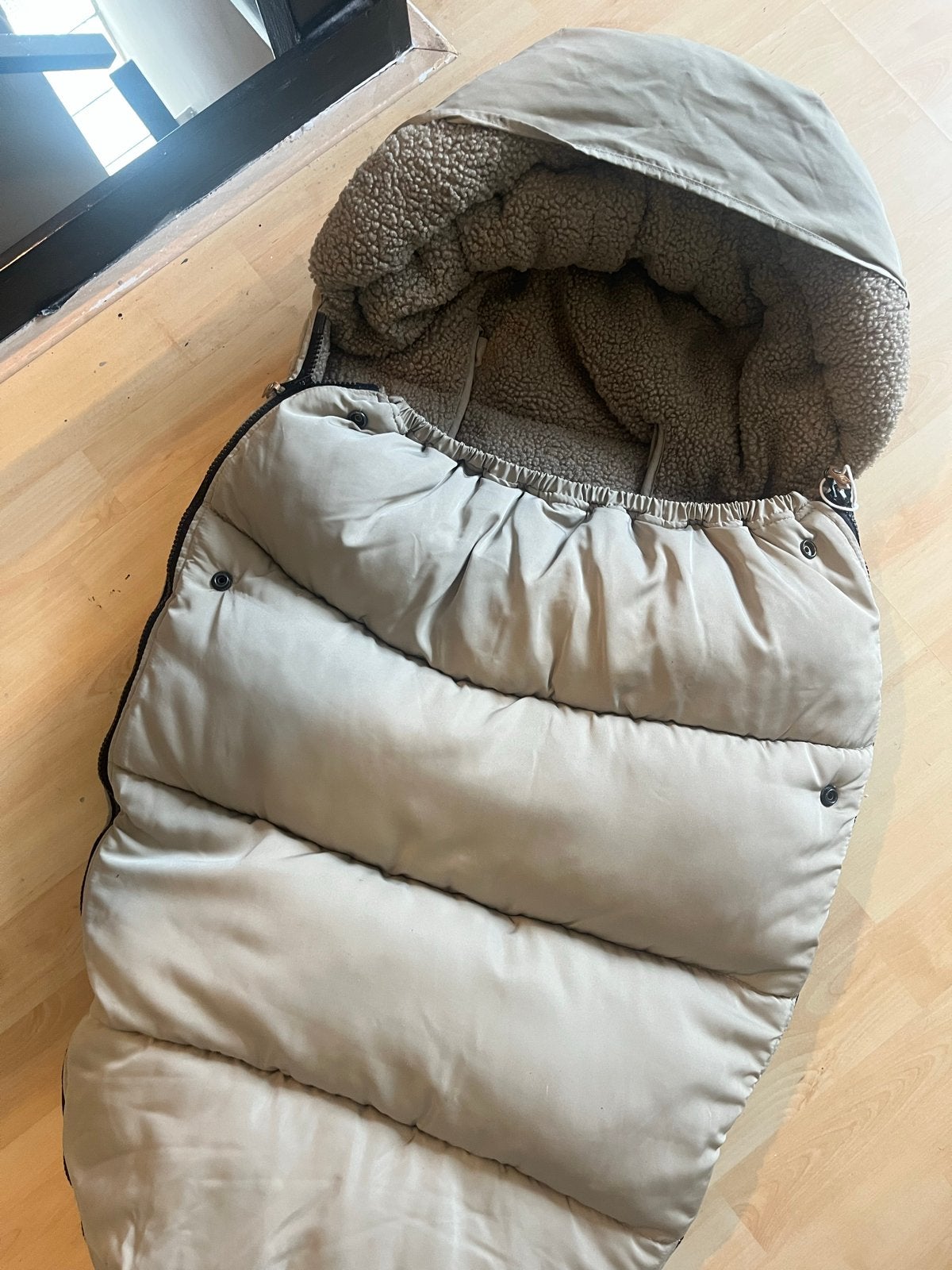 Jollein voetenzak winter - Beige, Jollein, Ophalen of Verzenden, Zo goed als nieuw, Gevoerd
