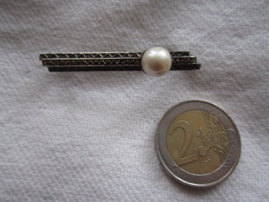 41.   Schitterende oude broche,  zilver, Sieraden, Tassen en Uiterlijk, Antieke sieraden, Ophalen, Zilver, Broche