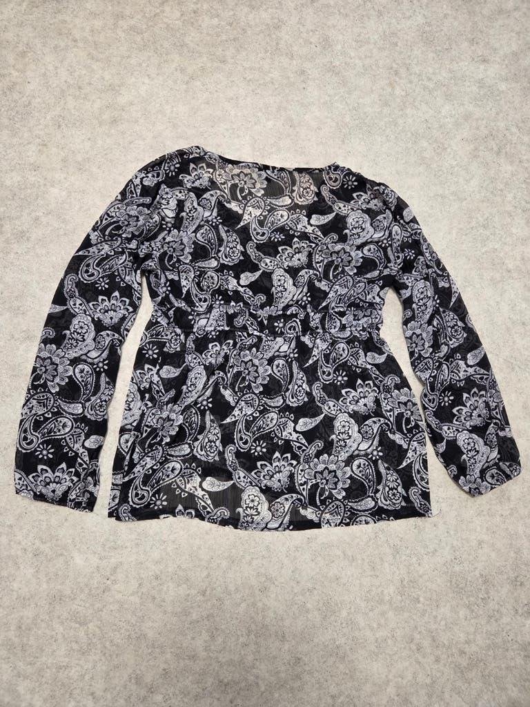 Anne Parker Zwarte Blouse met Paisley Print. Nieuw, Kleding | Dames, Maat 38/40 (M), Anne Parker, Zwart, Nieuw