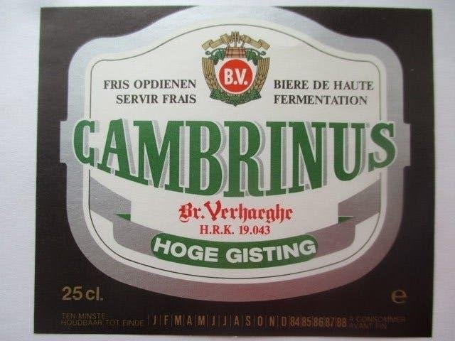 bieretiket Belgie 1-6 (B2 A16) verhaeghe, Ophalen of Verzenden, Gebruikt, Overige typen, Overige merken