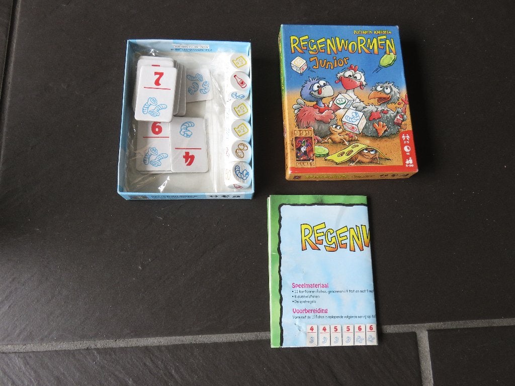 Regenwormen junior, voor 5-99 jaar 999games., Ophalen of Verzenden, Zo goed als nieuw