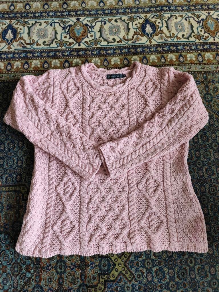 IrelandsEye babyroze lamswollen kabeltrui, mt XXL, Kleding | Dames, Truien en Vesten, Maat 46/48 (XL) of groter, Ophalen of Verzenden