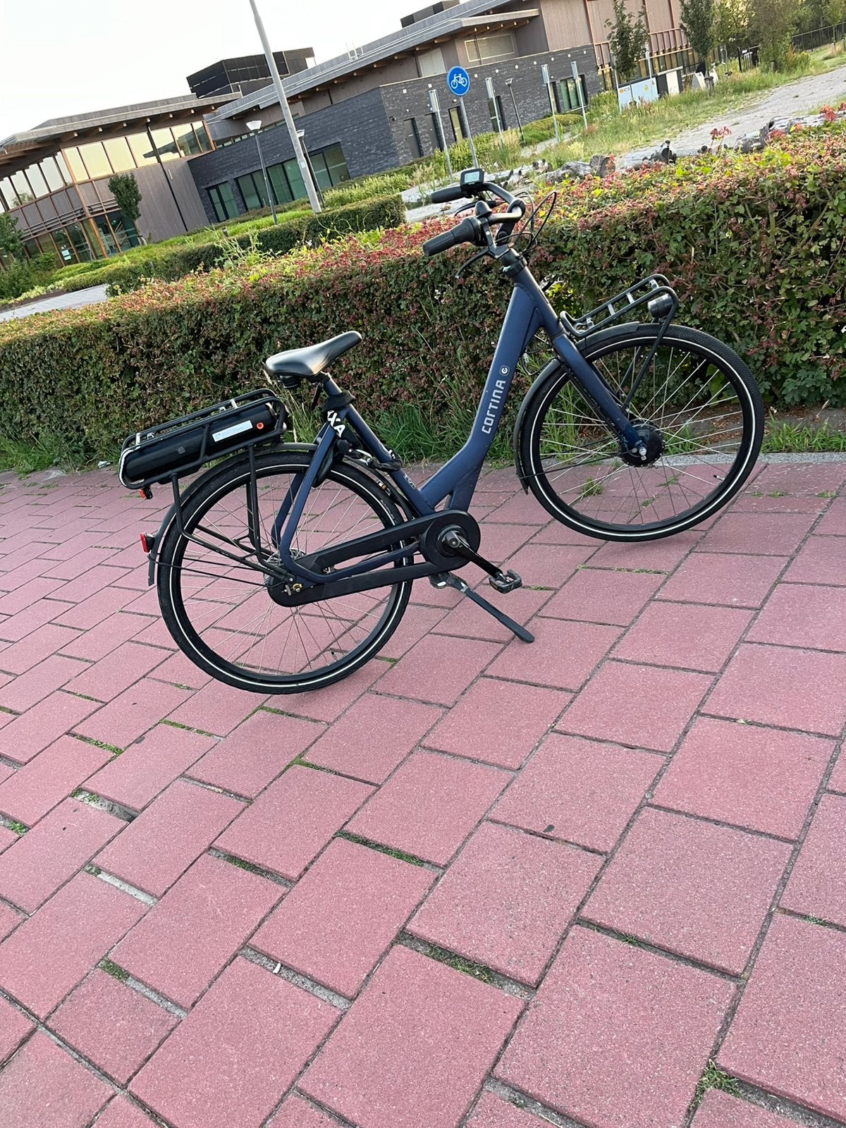Elektrische Cortina E-Common damesfiets blauw te koop, Fietsen en Brommers, Elektrische fietsen, 55 tot 59 cm, Ophalen of Verzenden