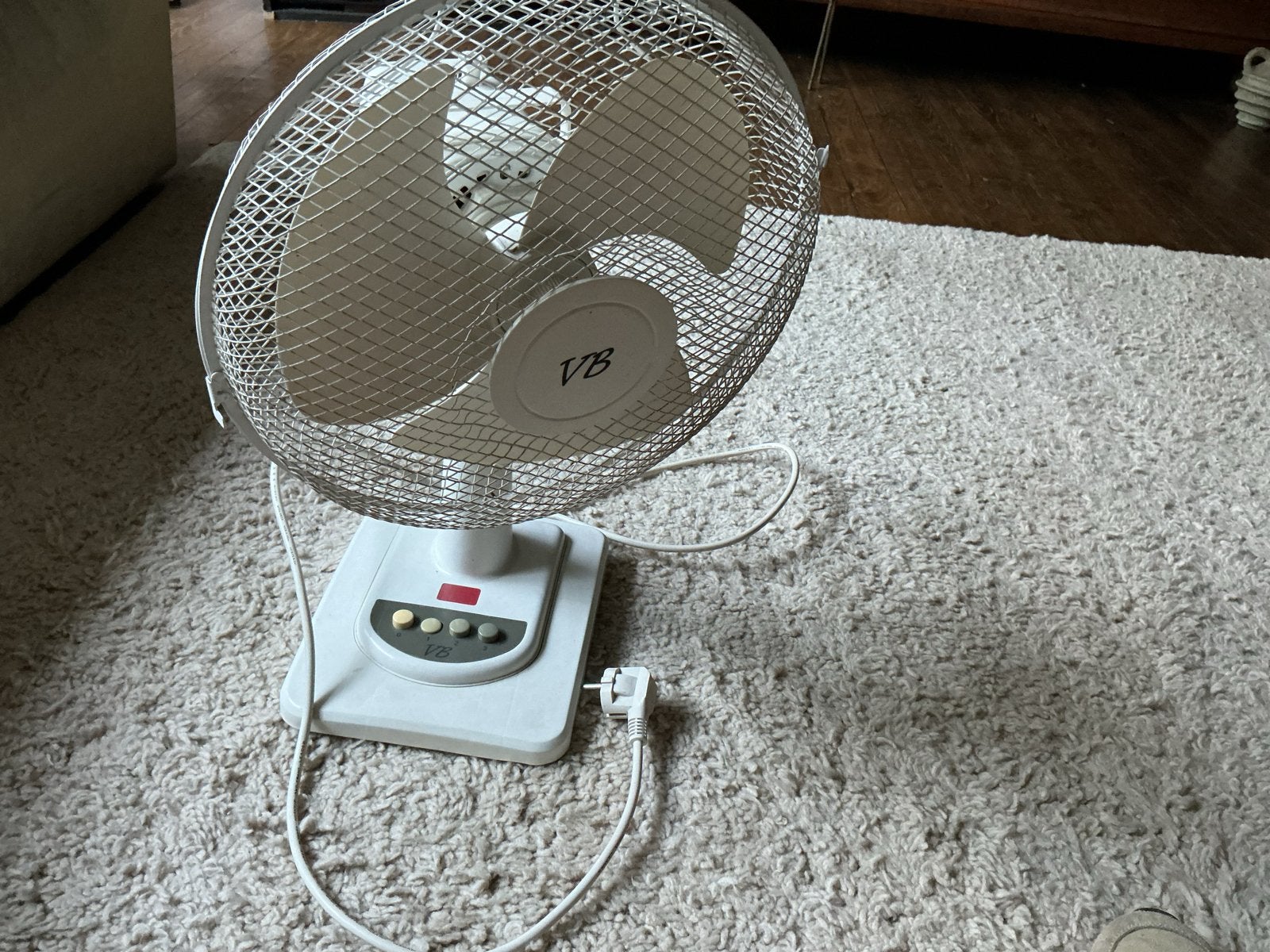 Compacte VB Tafelventilator - Wit, Goede Staat opbr giro 555, Witgoed en Apparatuur, Ventilatoren, Gebruikt, Tafelventilator, Ophalen