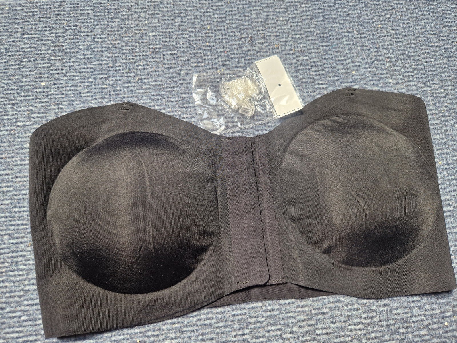 Strapless BH met vulling en voorsluiting - Maat XL, Ophalen of Verzenden, Zwart, BH
