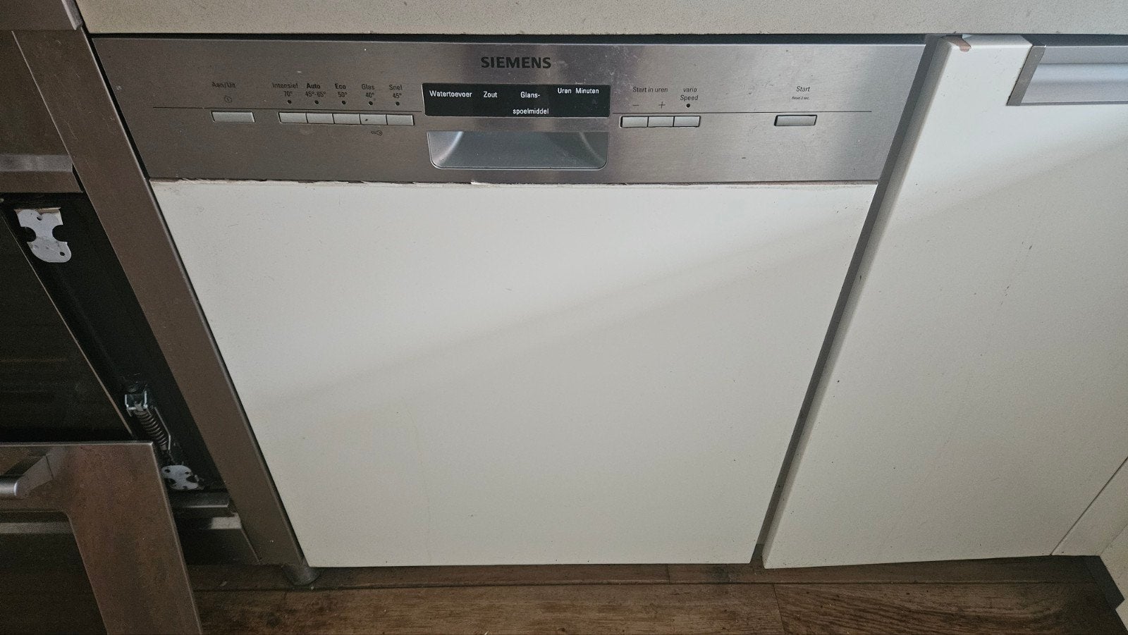 Siemens inbouwvaatwasser met bestekbakje, Gebruikt, Minder dan 85 cm, 60 cm of meer, Ophalen of Verzenden
