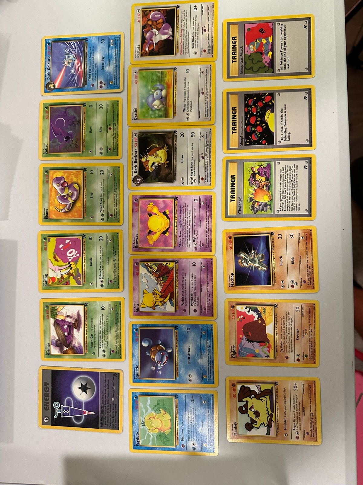 Pokémon Kaarten Collectie, oude Team Rocket NM, Ophalen of Verzenden, Gebruikt, Meerdere kaarten